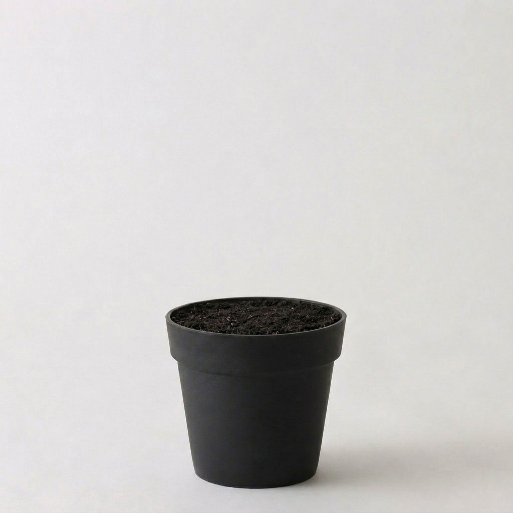 プラ鉢（標準 つや消し黒 黒土）h17cm×d20cm