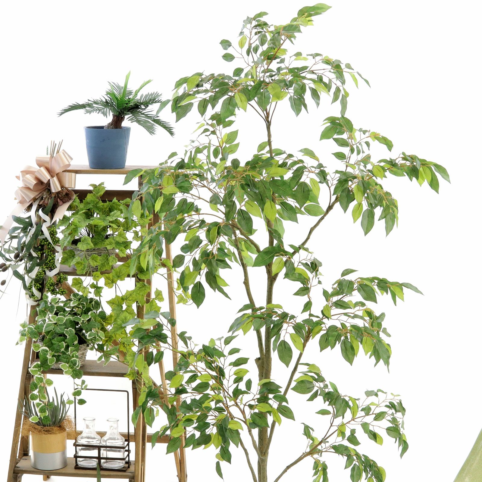 光触媒　人工観葉植物　ウォールグリーン　フィッカスベンジャミナセパレート 400 No8415 プレミアム光触媒フェイクグリーン 「繊細な葉の重なり