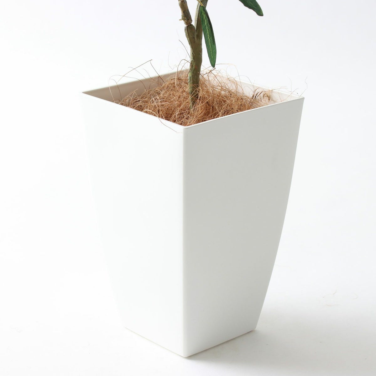 ⑦ 白角ポット（CHIC7角）鉢カバーセット