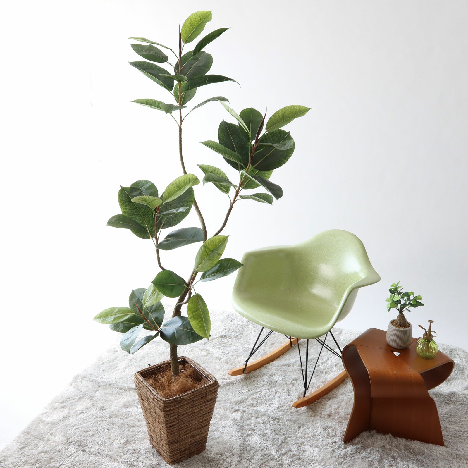 フェイクグリーン インドゴムノキ 光触媒 観葉植物 インテリア 造花 ゴムの木