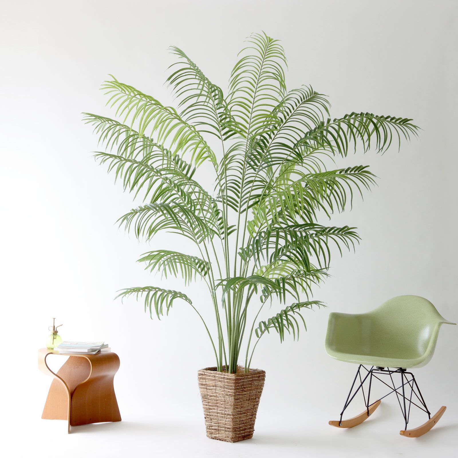 アレカパームとイームズチェアのある空間
