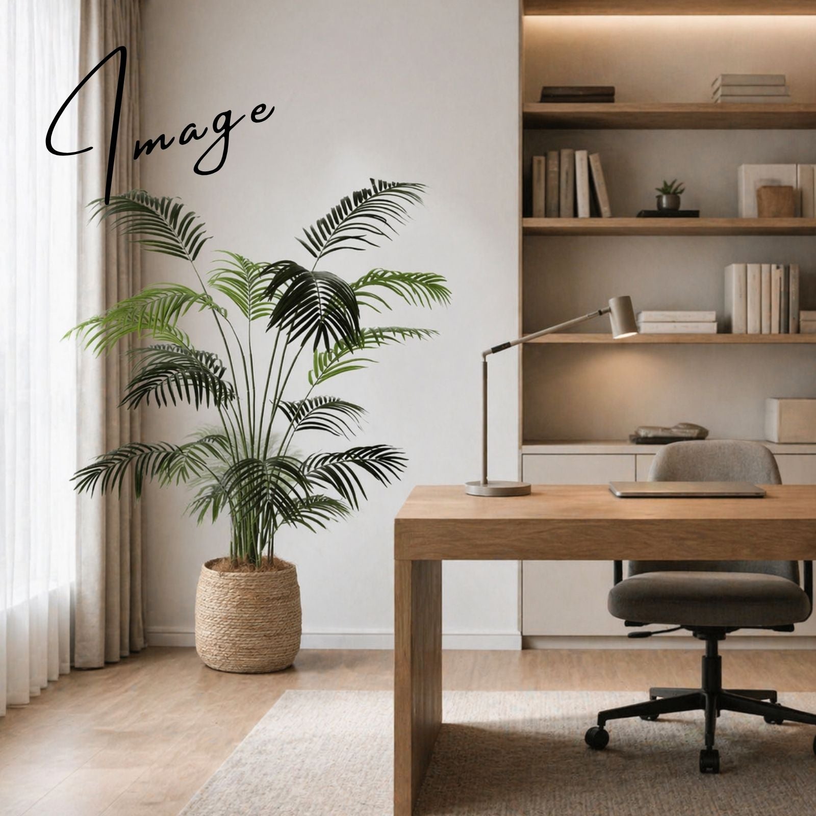 書斎とアレカパーム