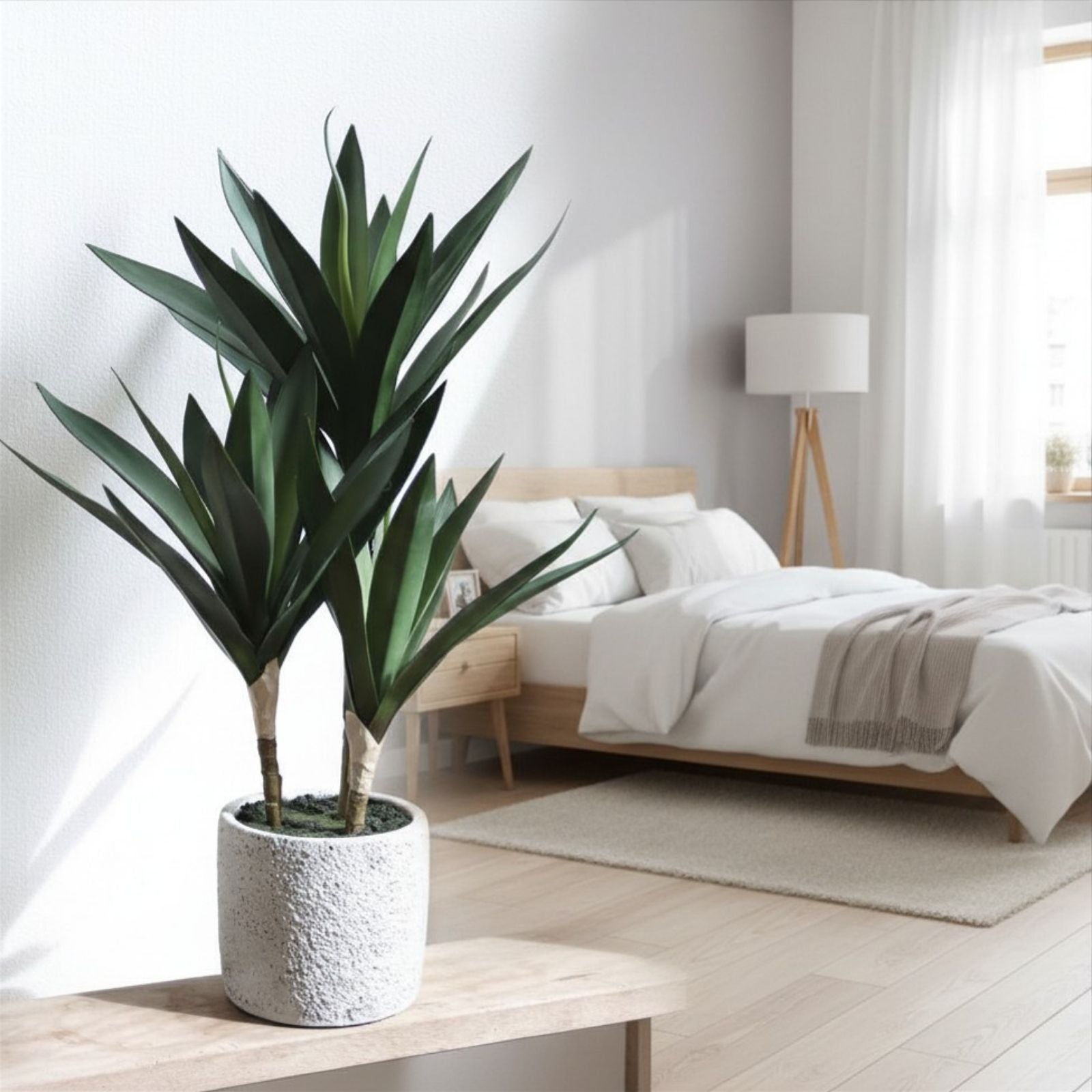 寝室のオープンクローゼット前のグリーン