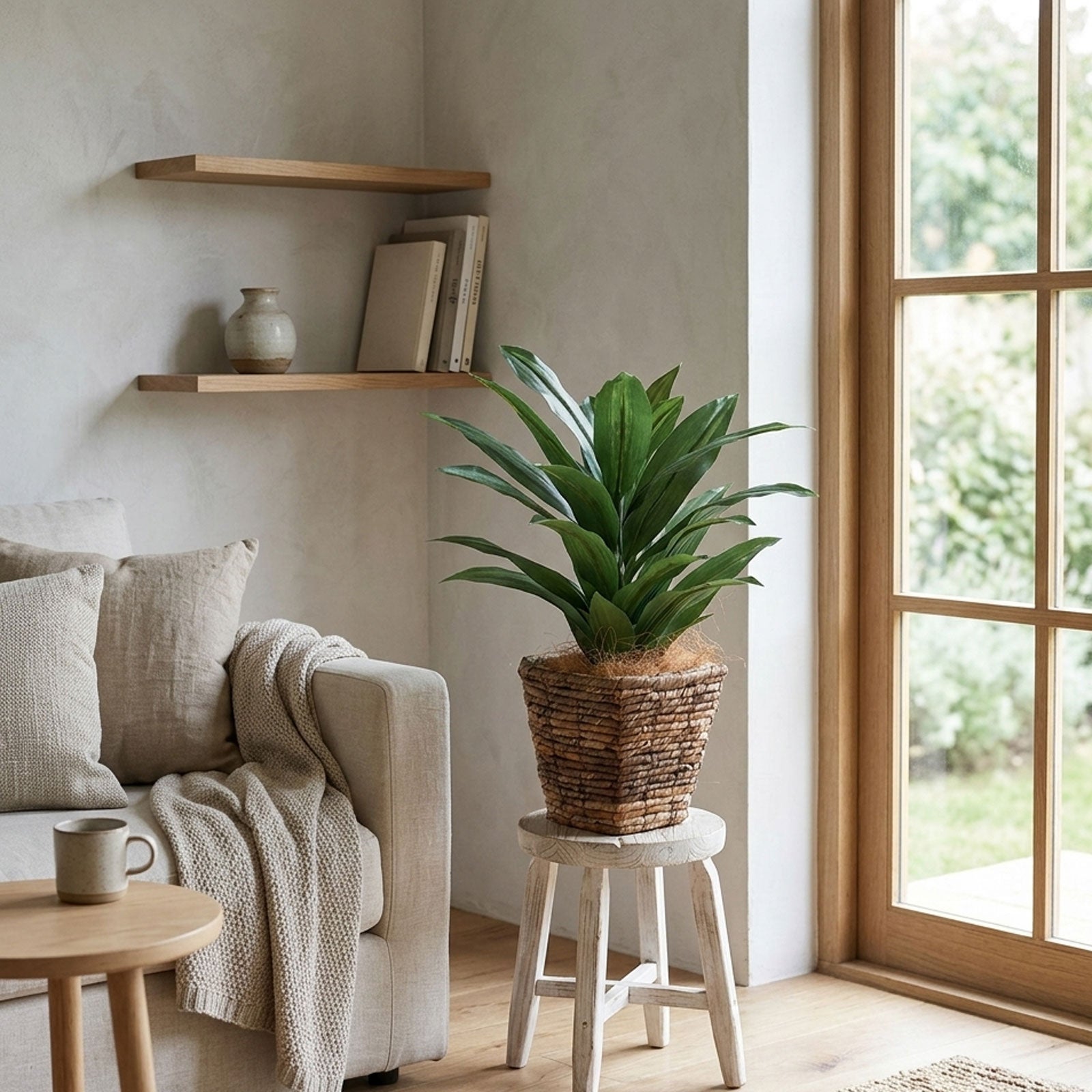 ソファ横に置かれたグリーン